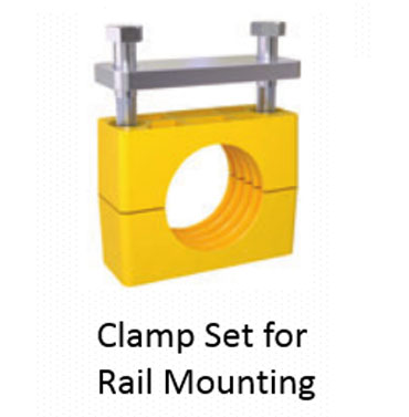 Clamp Set for Rail Mounting- LMC Hydraulic Tube Clamps