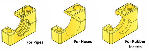 Hydraulic Tube Pipe Clamps Types - Pipes,Hoses, Rubber Inserts